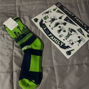 Green and Blue Kids Socks